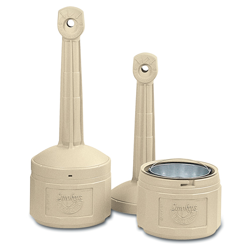 Cendriers Smoker's Cease-Fire, Sur pied, Plastique, Capacit&eacute; 4 gal. US, Hauteur 38-1/2" Groupe Generik