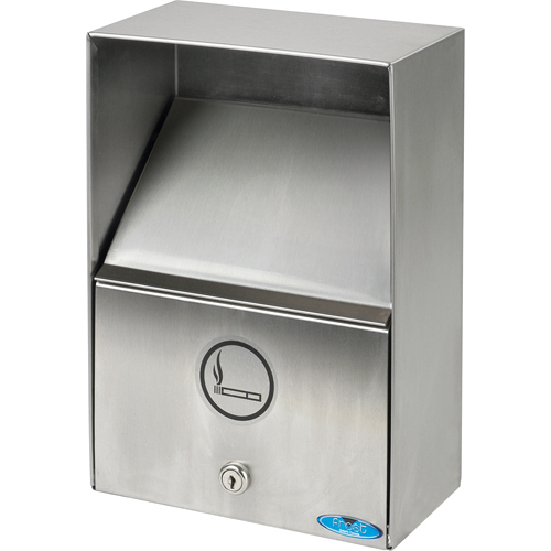 Cendriers, Montage mural, Acier inoxydable, Capacit&eacute; 3,3 litres, Hauteur 13-1/2" Groupe Generik