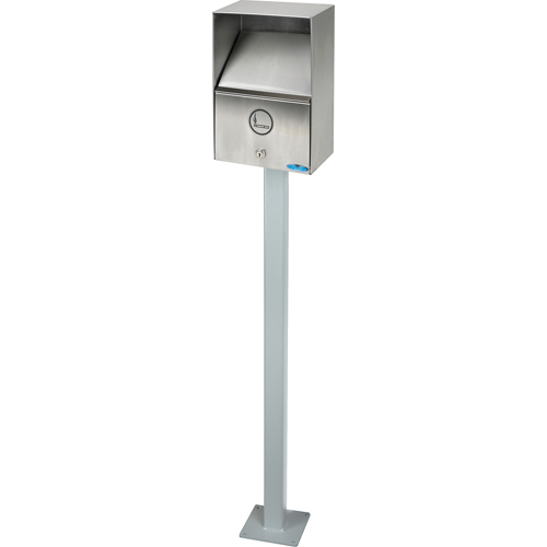 Cendriers, Montage mural, Acier inoxydable, Capacit&eacute; 3,3 litres, Hauteur 13-1/2" Groupe Generik