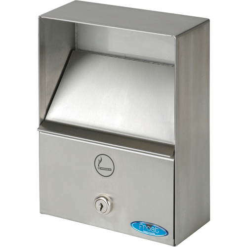 Cendriers, Montage mural, Acier inoxydable, Capacit&eacute; 1 litre, Hauteur 9" Groupe Generik
