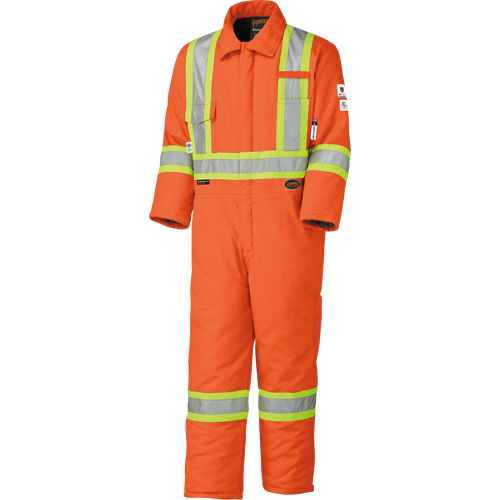 5532A High Visibility FR Rated & Arc Rated Safety Coveralls, Size 2X-Large, High Visibility Orange, 58 cal/cm² Groupe Generik