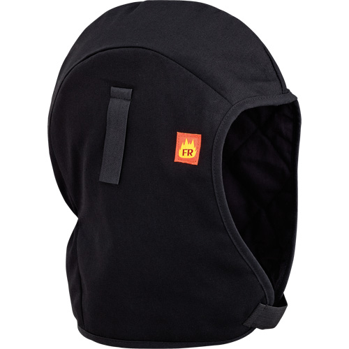 564A Flame Resistant Quilted Hardhat Liner, Black, Cotton Groupe Generik
