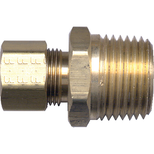 Male Pipe Connector, 3/16" x 1/8" Dia, Brass Groupe Generik