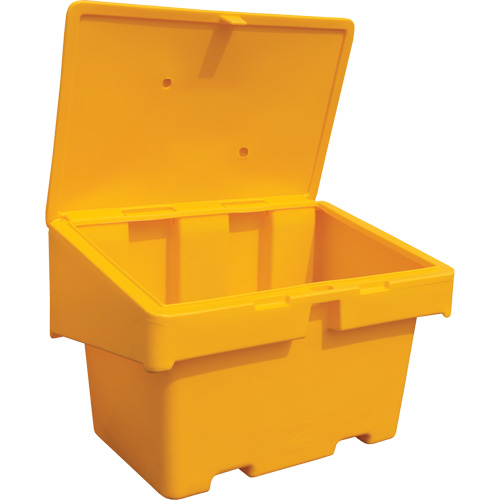 Salt Sand Container SOS, With Hasp, 48" x 33" x 34", 18.5 cu. Ft., Yellow Groupe Generik