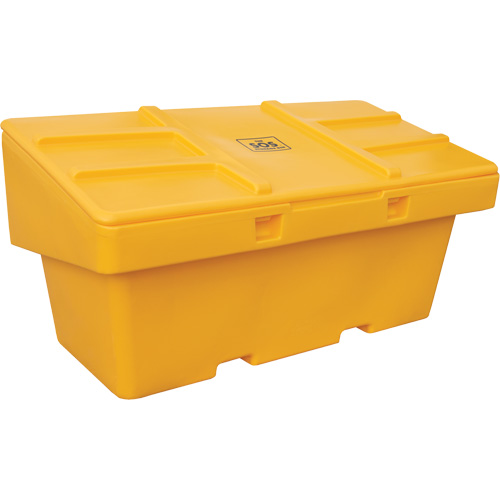 Salt Sand Container SOS, With Hasp, 72" x 36" x 36", 36 cu. Ft., Yellow Groupe Generik