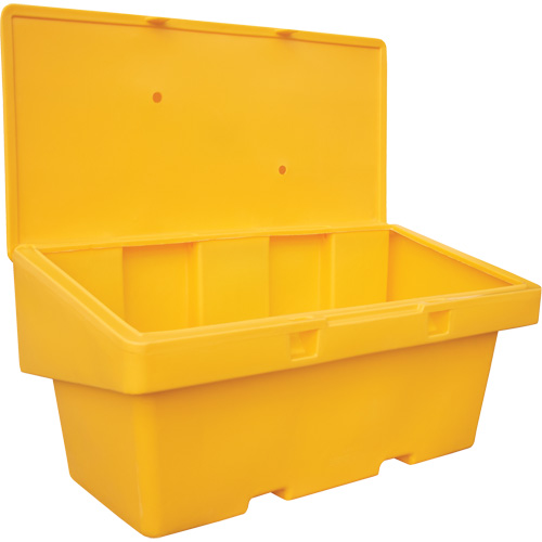 Salt Sand Container SOS, With Hasp, 72" x 36" x 36", 36 cu. Ft., Yellow Groupe Generik