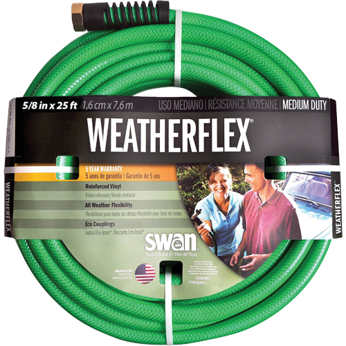 Weatherflex Medium Duty Garden Hoses, Vinyl, 5/8" dia. x 25' Groupe Generik