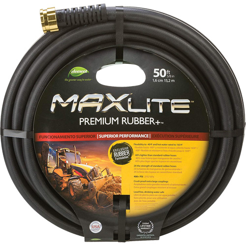 Commercial Duty Hoses, Rubber, 5/8" dia. x 50' Groupe Generik