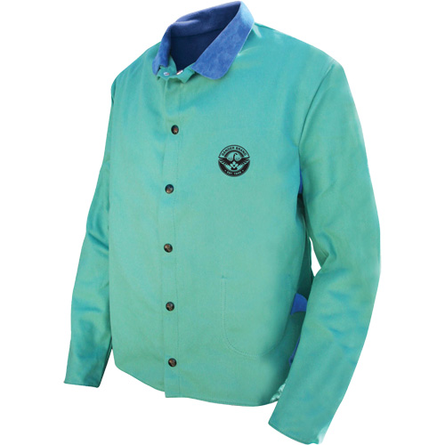 Veste de soudage Gander Brand Banox FR, Coton/Cuir, 2T-Grand, Vert Groupe Generik