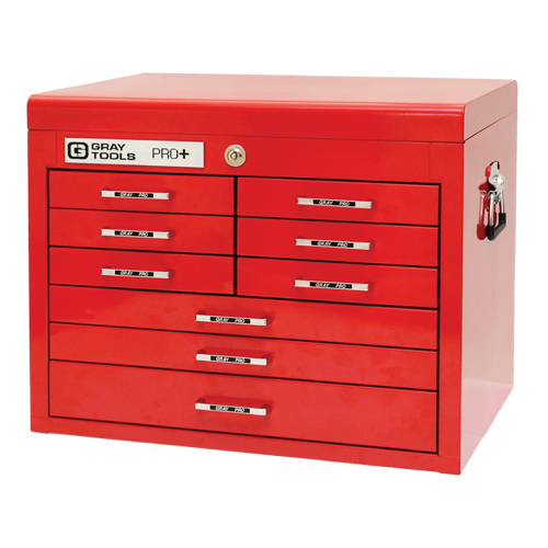 PRO+ Series Top Chest, 26" W, 9 Drawers, Red Groupe Generik