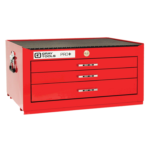 Coffre interm&eacute;diaire de s&eacute;rie PRO+, 26" la, 3 tiroirs, Rouge Groupe Generik