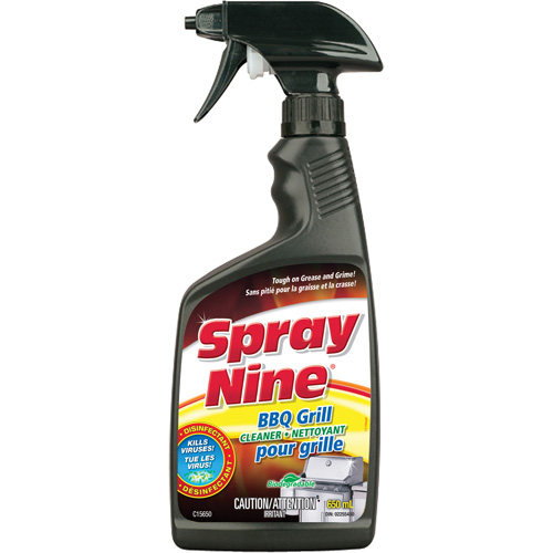 Nettoyant pour grille de BBQ Spray Nine, 650 ml, Bouteille &agrave; g&acirc;chette Groupe Generik