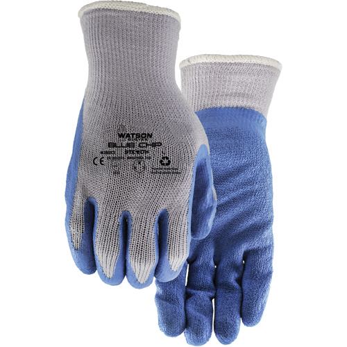 Gants enduits Stealth Blue Chip, Grand, R&ecirc;vetement Latex de caoutchouc, Calibre 10, Enveloppe en Polyester Groupe Generik