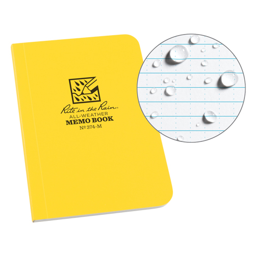 Memo Book, Soft Cover, Yellow, 112 Pages, 3-1/2" W x 5" L Groupe Generik