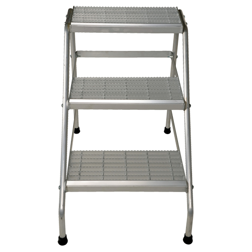 Aluminum Step Stand, 3 Steps, 34-9/16" x 22-13/16" x 30" High Groupe Generik