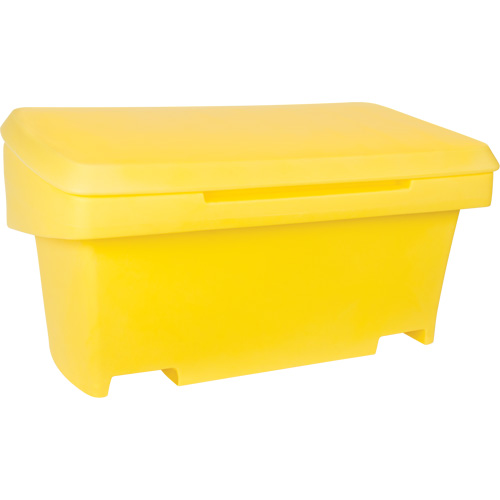 Heavy-Duty Outdoor Salt and Sand Storage Container, 24" x 48" x 24", 10 cu. Ft., Yellow Groupe Generik