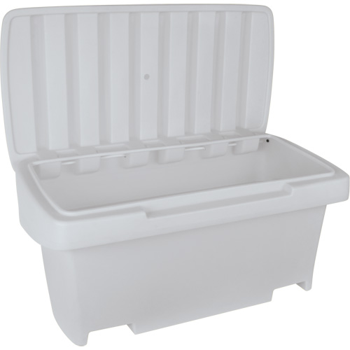Heavy-Duty Outdoor Salt and Sand Storage Container, 24" x 48" x 24", 10 cu. Ft., Grey Groupe Generik