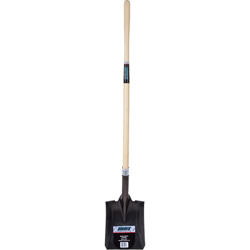 Heavy-Duty Square Shovel, Hardwood, Carbon Steel Blade, Straight Handle, 48" Long Groupe Generik