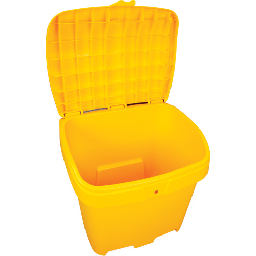 Salt & Sand Storage Bins, With Hasp, 21" x 27" x 26", 4.24 cu. ft., Yellow Groupe Generik