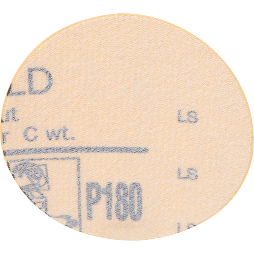 Gold Hookit Disc, 3" Dia., P180 Grit, Aluminum Oxide, C-Weight Groupe Generik