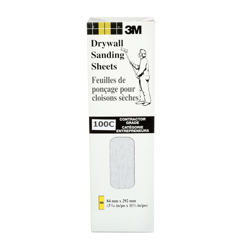 Feuille de placopl&acirc;tre frais&eacute;e Tri-M-Rite Fre-Cut, 11-1/4" x 3-5/16", Grain 100, Carbure de silicium Groupe Generik