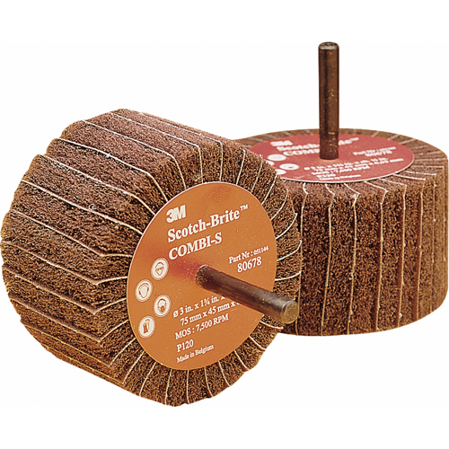 Combi Wheels, 3" Dia. x 1-3/4" W, 1/4" Arbor, Aluminum Oxide Groupe Generik