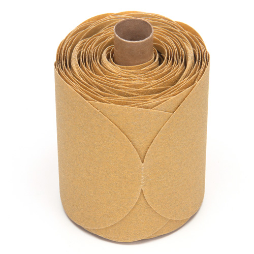 Rouleau de disques dor&eacute;s 216U Stikit, Oxyde d'aluminium, 5" la x 52' lo, Grain P80 Groupe Generik