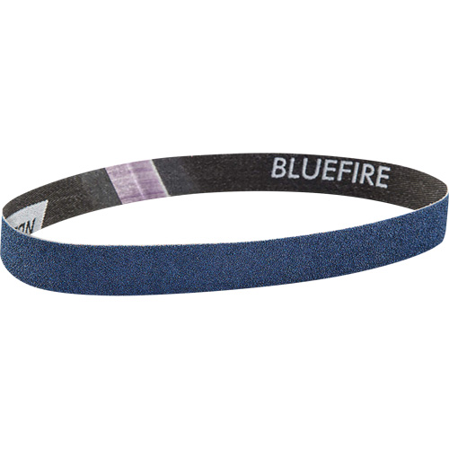 Courroie abrasive en tissu Bluefire, 3/4" la x 18" lo, Alumine de zirconium, Grain 120 Groupe Generik