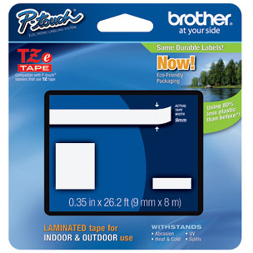 Cartouche de ruban pour syst&egrave;me d'&eacute;tiquetage P-touch, 18 mm x 8 m, Blanc sur noir Groupe Generik