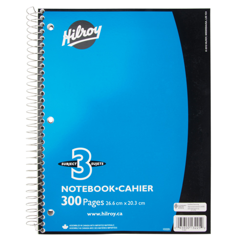 3 Subject Spiral Notebook Groupe Generik