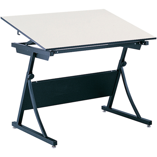 PlanMaster Height-Adjustable Drafting Table, 43" W x 29-1/2" - 37-1/2" H, Black Groupe Generik