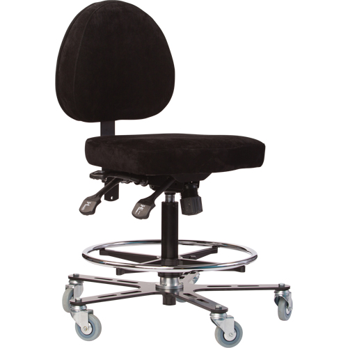 Si&egrave;ges ergonomiques pour le soudage TF180, Su&egrave;de, Noir, Capacit&eacute; 300 lb Groupe Generik