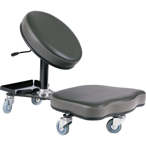 Flex Ergonomic Chair, Vinyl, Black/Grey Groupe Generik