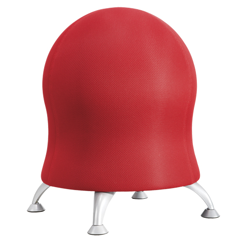 Chaise sph&eacute;rique Zenergy, Tissu, Rouge, Capacit&eacute; 250 lb Groupe Generik