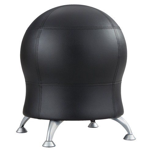 Chaise sph&eacute;rique Zenergy, Vinyle, Noir, Capacit&eacute; 250 lb Groupe Generik