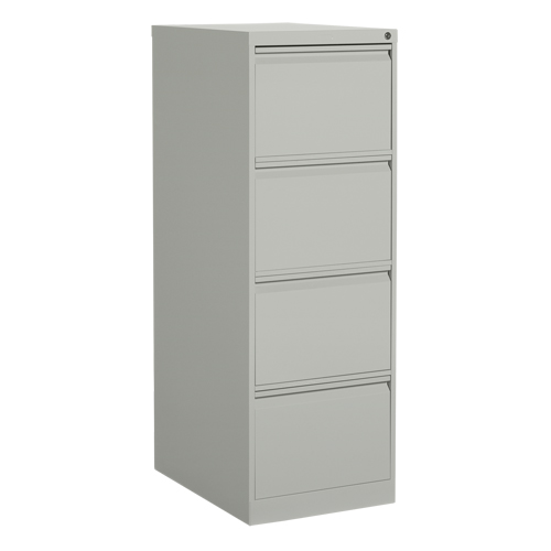Classeur vertical, Acier, 4 tiroirs, 18-1/7" la x 25" p x 52" h, Gris Groupe Generik