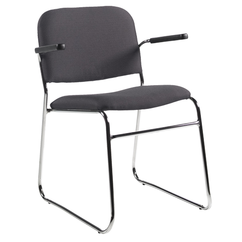Chair, Fabric, 30" High, 200 lbs. Capacity, Black Groupe Generik