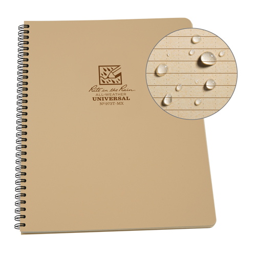 Side-Spiral Notebook, Soft Cover, Tan, 64 Pages, 4-5/8" W x 7" L Groupe Generik
