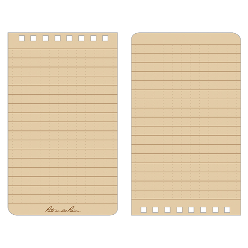 Pocket Top-Spiral Notebook, Soft Cover, Tan, 100 Pages, 3" W x 5" L Groupe Generik