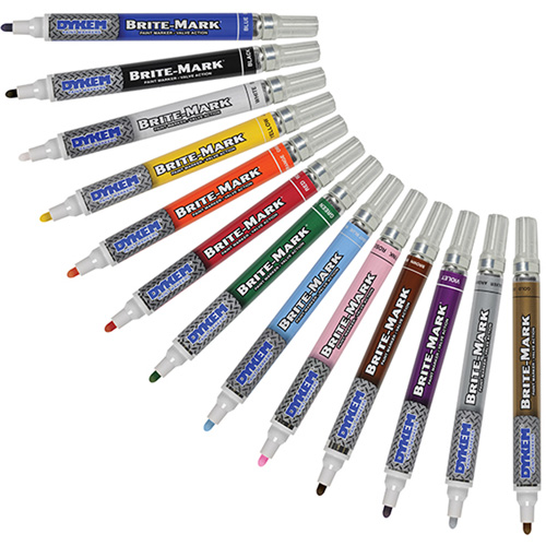 Marqueur &agrave; peinture moyen Brite-Mark, Liquide, Blanc Groupe Generik