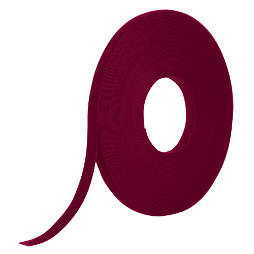One-Wrap&reg; Fire-Retardant Fastener Tape, Hook & Loop, 25 yds x 1/2", Self-Grip, Cranberry Groupe Generik