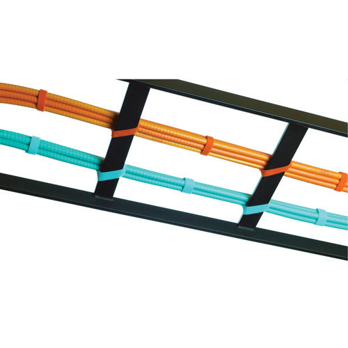 Ruban pour gestion des c&acirc;bles One-Wrap, Boucle et crochet, 25 vg x 3/4", Auto-aggripant, Aqua Groupe Generik