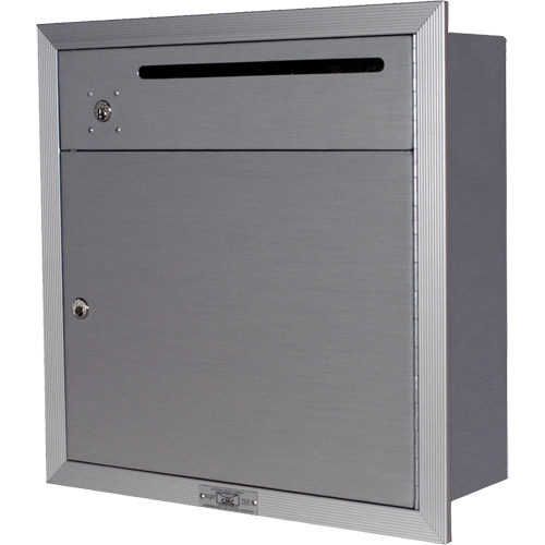 Recessed Collection Box, Wall -Mounted, 12-3/4" x 16-3/8", 2 Doors, Aluminum Groupe Generik