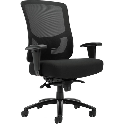 Chaise &agrave; dossier haut avec m&eacute;canisme &agrave; basculement synchronis&eacute; robuste Raven 400, Mailles, Noir, Capacit&eacute; 400 lb Groupe Generik