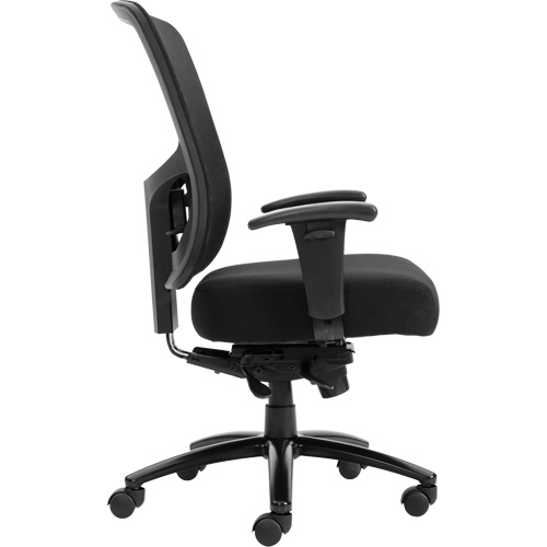 Chaise &agrave; dossier haut avec m&eacute;canisme &agrave; basculement synchronis&eacute; robuste Raven 400, Mailles, Noir, Capacit&eacute; 400 lb Groupe Generik