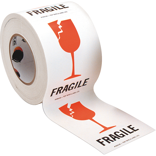 "Fragile" Special Handling Labels, 6" L x 4" W, Red on White Groupe Generik