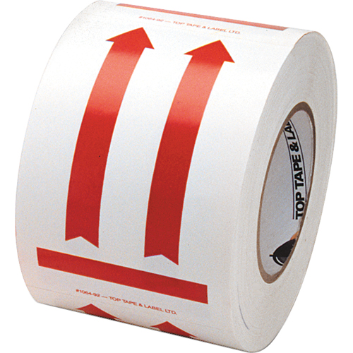 This Side Up Pictogram Special Handling Labels, 6" L x 4" W, Red on White Groupe Generik
