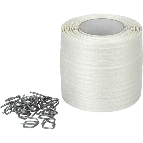 Feuillard en cordon tiss&eacute;, Polyester, 1/2" la x 750' lo Groupe Generik