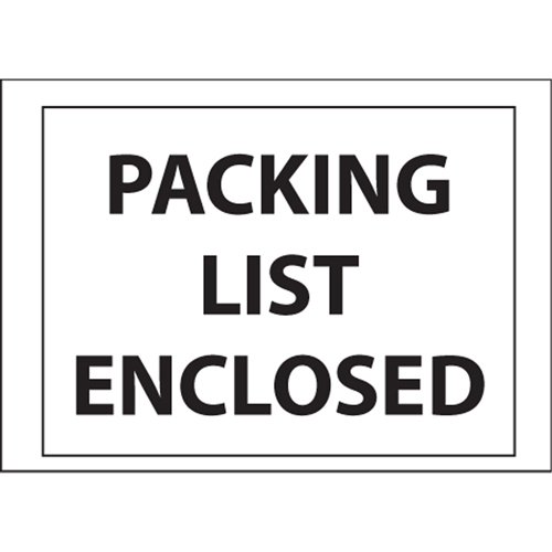 Packing List Envelopes, 4" L x 5" W, Backloading Style Groupe Generik