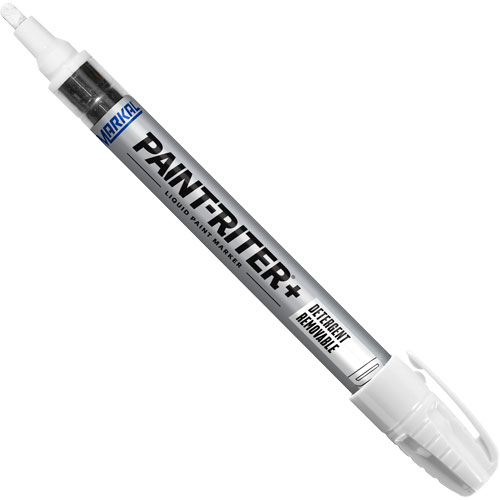 Paint-Riter&reg;+ Detergent Removable Paint Marker, Liquid, White Groupe Generik
